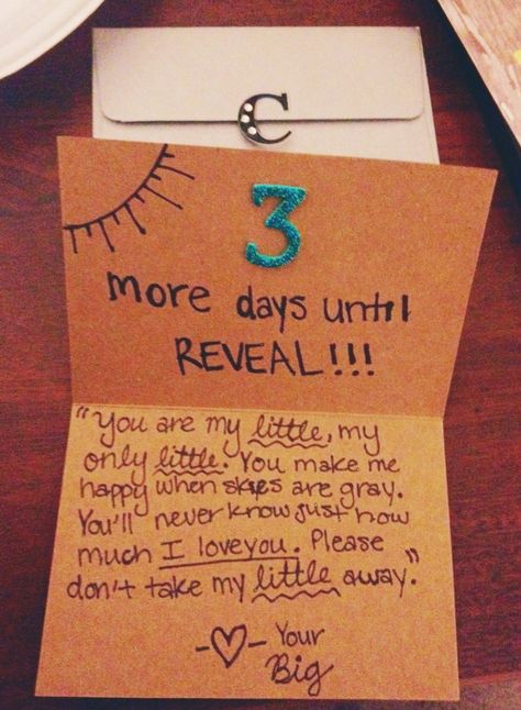 Sorority Clue Week Ideas, Bigs And Littles Ideas, Big Little Basket Notes, Big Little Notes, Big Little Clues Ideas, Big Little Hint Ideas, Big Little Clues, Big Little Notes Letters, Big Little Letters Note