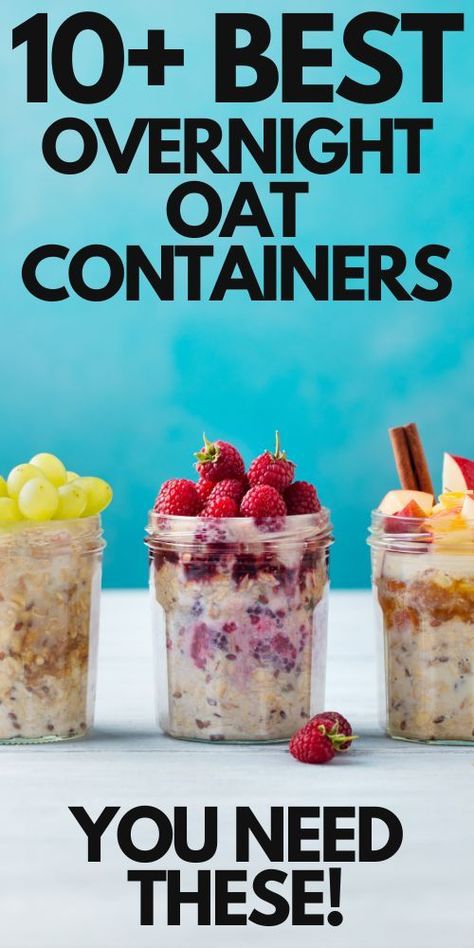 overnight oat containers Oat Flour Recipes, Overnight Oats With Yogurt, Oat Recipes, Old Fashion Oats, Instant Oats, Overnight Oat, Kitchen Necessities, Overnight Oatmeal, Oat Cookies