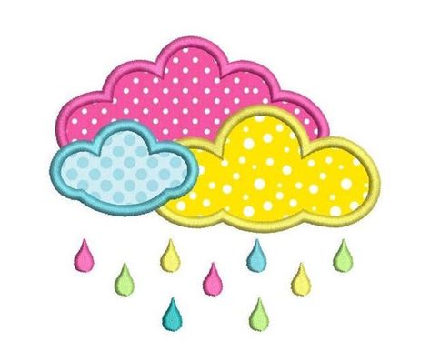 Cloud Embroidery, Embroidery Rainbow, Machine Embroidery Designs Projects, Weather Cloud, Creeper Minecraft, Rainbow Clouds, Penny Farthing, Quilt Baby, Learn Embroidery