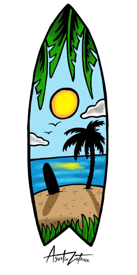 Paradise board #beach #board #surfart #art #sketch #surf Surf Board Cartoon, Beach Cartoon Drawing, Surf Up, Surf Board Drawing, Surf Sketch, Surfer Illustration, Surfboard Drawing, Surf Drawing, Beach Sketches