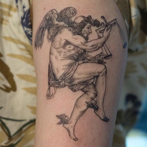 Kairos . #oozytattoo #tattoo #blackwork Saint Tattoo, Tatuagem Masculina Pequena, Full Leg Tattoos, St Sebastian, Greek Mythology Art, Arm Sleeve Tattoos, San Sebastian, Forearm Tattoo, Arm Sleeve