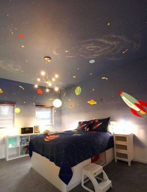 Toddle Room, Planet Bedroom, Outer Space Bedroom, Luxury Baby Room, Boys Bedroom Ideas, Boys Bedroom Themes, Baby Wall Decals, Space Themed Bedroom, Space Themed Room