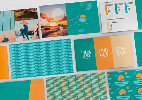 CALIFA BEACH SPORTS - VISUAL BRAND on Behance Huion Tablet, Sea Logo, Hotel Ads, Beach Sport, Swim School, Surf Brands, Hotel Branding, Beach Sports, Travel Brand