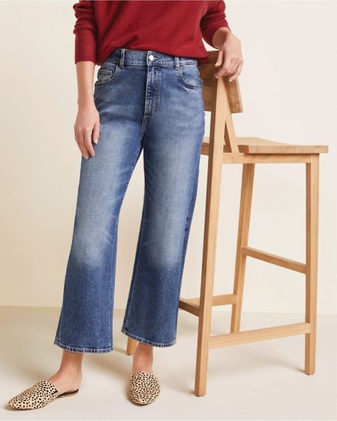 d961e9f236177d65d21100592edb0769desc49095209ri 90s Mom Jeans, Petite Height, Large Pants, Most Comfortable Jeans, Flattering Jeans, Jeans Outfits, Garnet Hill, Wide Jeans, Wide Pants