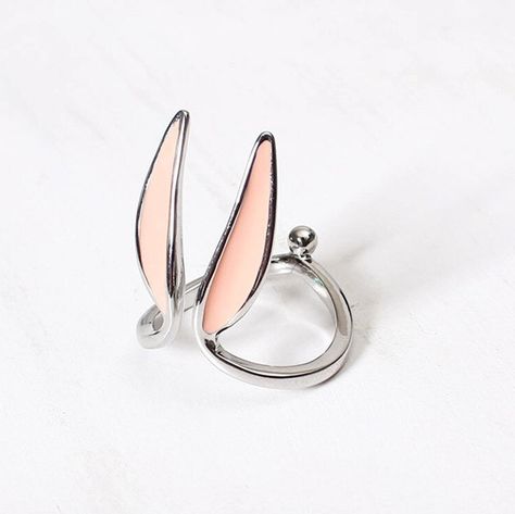 Little Queen pink bunny rabbit silver adjustable fashion ring #LittleQueen #Band Finger Cuff, Rabbit Ring, Angel Wing Ring, Ring Party Jewelry, Cuff Jewelry, Animal Rings, Wedding Party Jewelry, Finger Rings, Zircon Ring