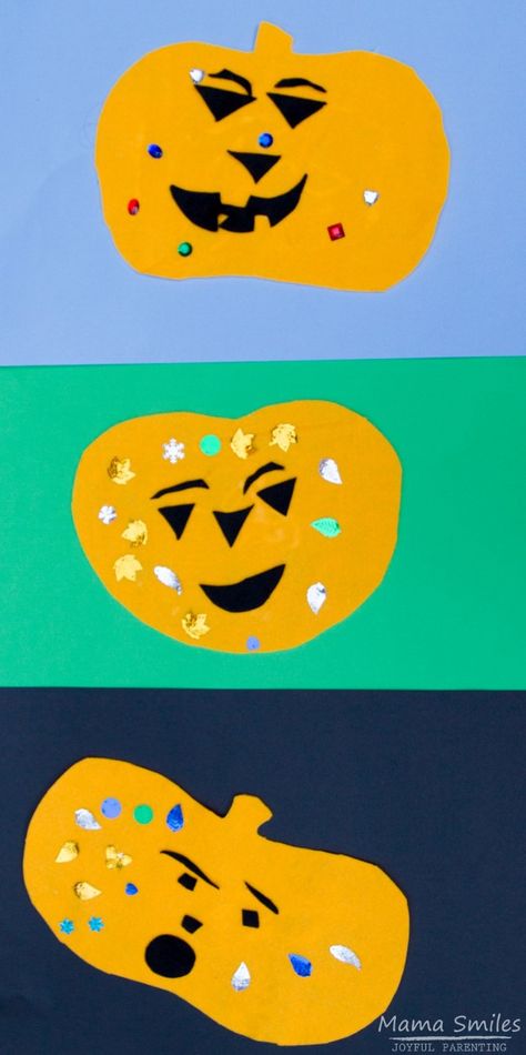 Emotional intelligence is such an important life skill! This fun activity has Children using felt pumpkin faces to explore emotions. Cute Jack O Lantern, Halloween Diy Paper, Monster Activities, Felt Pumpkins, Autumn Activities For Kids, Different Emotions, Fall Crafts For Kids, Halloween Crafts For Kids, Preschool Fun