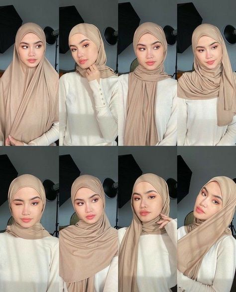 Simple Hijab Tutorial, Estilo Hijab, Hijab Ideas, Street Hijab Fashion, Simple Hijab, Style Tutorial, Pashmina Hijab Tutorial, Mode Turban, Hijab Style Tutorial