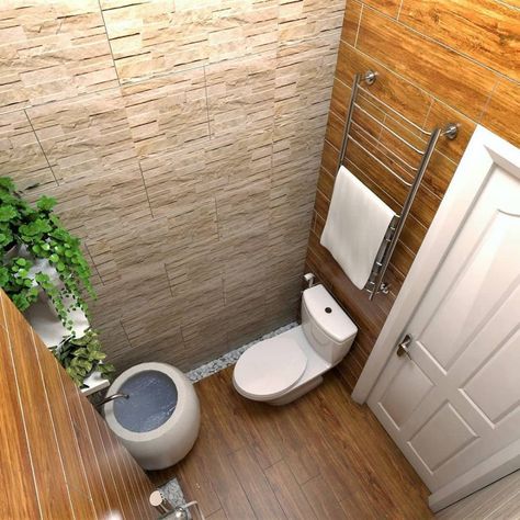 10 Desain kamar mandi mungil dan minimalis ini layak jadi ... Toilet Design Modern, Small Toilet Design, Toilet And Bathroom Design, Muji Home, Minimalist Bathroom Design, Bilik Air, Small Bathroom Interior, Bathroom Shower Design, Modern Small House Design