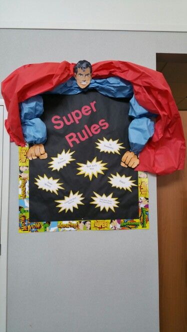 Superhero library decorations                                                                                                                                                      More Superhero School Theme, Hero Classroom Theme, Paper Crafts For School, Superhero Class, Crafts For School, Superhero School, Library Decorations, Superhero Classroom Theme, Superhero Decorations