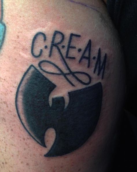 Wu Tang Tattoo, Cream Tattoo, Wutang Clan, Forearm Sleeve, D Tattoo, Traditional Tattoo Art, Wu Tang Clan, Black Tattoo, Wu Tang