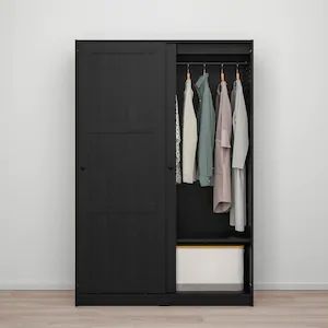 Narrow Wardrobes Width 19 to 39 Inches - IKEA Large Wardrobe Closet, Narrow Wardrobe, Wardrobe With Sliding Doors, Large Wardrobes, Sliding Wardrobe Doors, Black Wardrobe, Sliding Wardrobe, Clothes Rail, Ikea Family