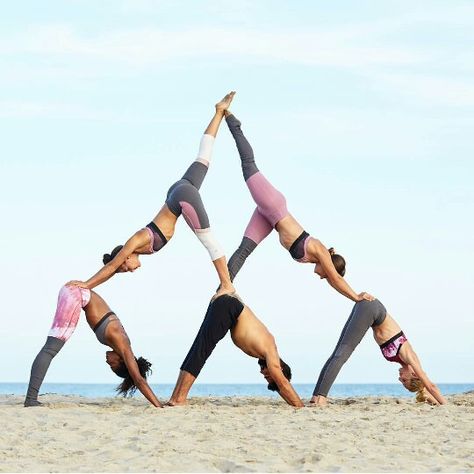 Group Yoga Poses, Couples Yoga Poses, Acro Yoga Poses, Group Yoga, Couples Yoga, Acrobatic Gymnastics, Yoga Pictures, Yoga Photos, Partner Yoga