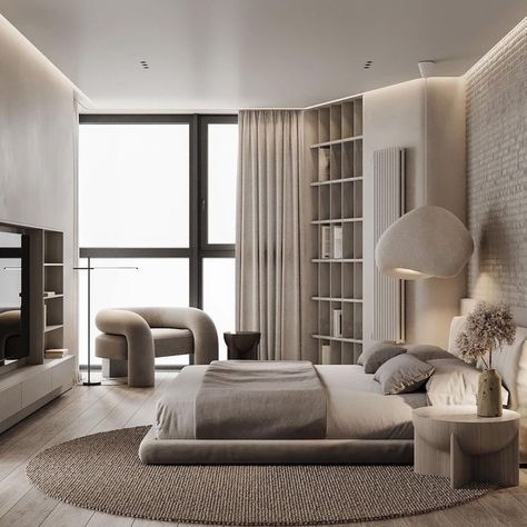 Modern Guest Bedroom, Guest Bedroom Decor, Luxury Bedroom Design, Bedroom Bed Design, Home Design Living Room, Contemporary Bedroom, Guest Bedrooms, Minimalist Bedroom, Luxurious Bedrooms