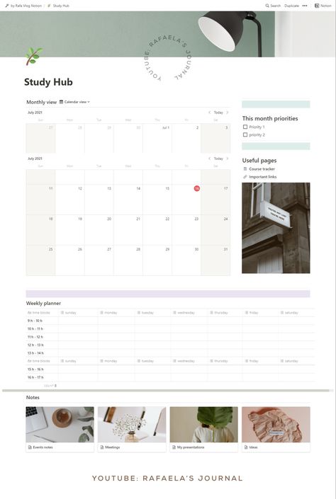 Notion Study Hub Organize For School, Study Planner Free, Student Dashboard, School Template, Dashboard Template, Notes Inspiration, Notion Template, Student Organization, Aesthetic Template