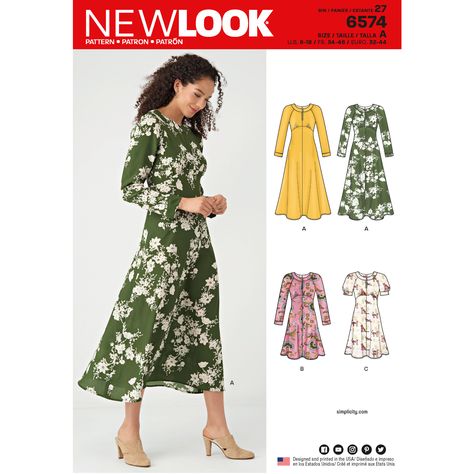 New Look 6574 Misses' Dresses sewing pattern Syprosjekter For Nybegynnere, Dresses Sewing Patterns, New Look Patterns, New Look Dresses, Dresses Sewing, Miss Dress, Simplicity Sewing, Simplicity Sewing Patterns, Sewing Projects For Beginners