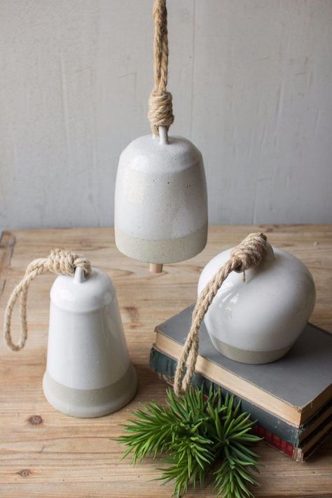 Pottery Bells, Ceramic Bells, Wind Bell, Ceramic Bell, Air Dry Clay Projects, Interior Decorating Styles, Decor Pillows, Diy Pottery, Ceramics Pottery Art