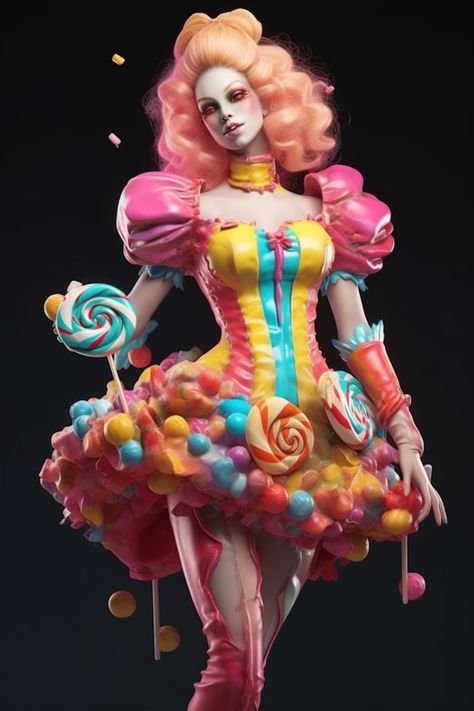 Candy Theme Costumes, Candy Land Outfit Ideas Women, Candyland Shoes, Candy Land Couture, Candy Land Costumes Women, Candy Outfit Ideas, Candy Inspired Outfits, Gumdrop Dress, Halloween Candyland