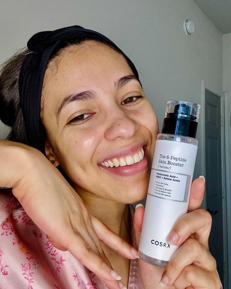 I received the 6 peptide booster serum from influenster in exchange of my review. This product is AMAZING. I started to notice change on my skin right away. It gives my skin firmness & smoothness. I think what I love more is that allow my other skincare products to be more effective on my skin. Definitely recommend 💕 @Influenster @cosrx #complimentary #preppair #6peptide #cosrxpeptideserum Skin Booster, Peptide Serum, Love More, My Skin, Skincare Routine, Skincare Products, Skin Care Routine, Serum, Skin Care