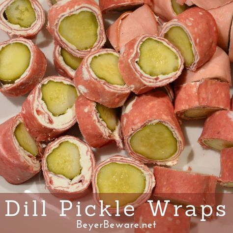 Three simple ingredients to make these dill pickle wraps for an easy low-carb and gluten free snack. #Keto #LowCarb #KetoSnacks Snacks For Beach Day, Razor Riding, Lake Snacks, Pickle Wraps, Pickle Party, Boat Snacks, Friendsgiving Decor, Beach Snacks, Easy Low Carb Snacks