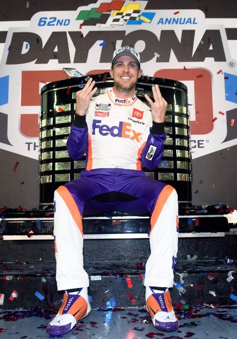 Denny Hamlin Nascar, Denny Hamlin, Goofy Ahh, Daytona 500, Nascar Cup Series, Nascar Racing, Fast Cars, Nascar, Cars