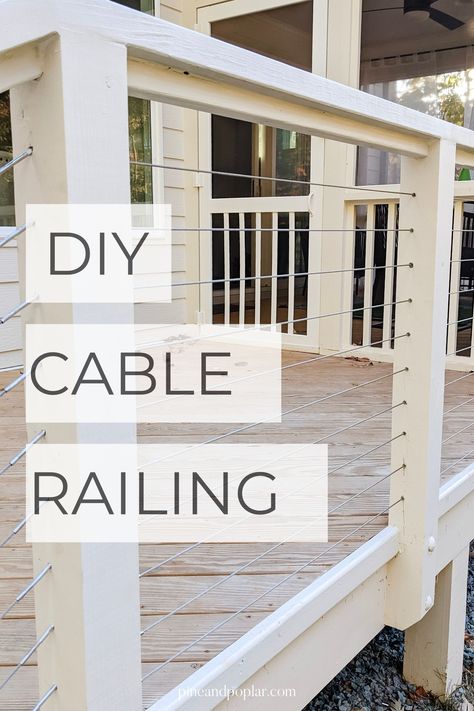 Want to add both safety and style to your deck? Cable railing is the perfect solution. In this blog post, we'll show you how to install cable railing on your deck to create a secure and modern look. With our detailed instructions and helpful tips, you'll be able to create a stunning outdoor space that's both safe and stylish. Whether you're looking to update your deck's look or add a layer of protection, cable railing is the perfect way to achieve it. Diy Cable Railing, Cable Railing Diy, Deck Cable Railing, Deck Railing Diy, Wire Deck Railing, Deck Upgrade, Backyard Decor Ideas, Cable Railing Deck, Easy Deck