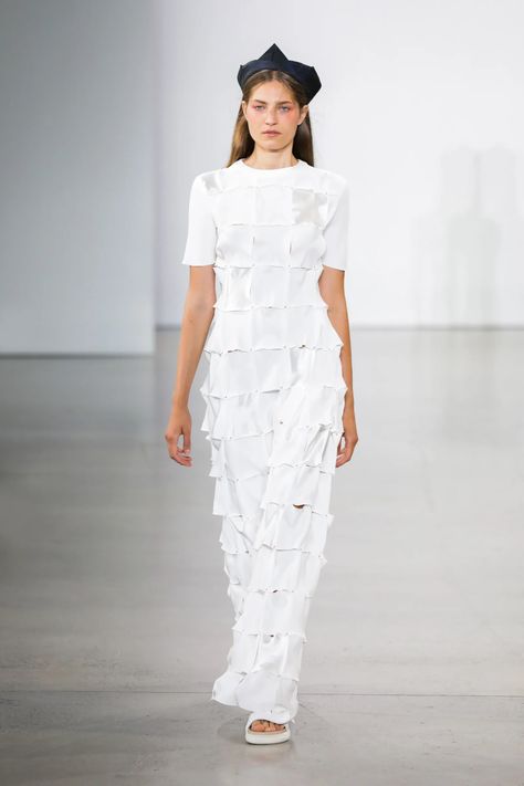 Bevza Spring 2022 Ready-to-Wear Collection | Vogue Runway Gowns, Revealing Dress, White Slip, Patchwork Dress, Fashion Show Collection, Fashion 2017, Long Cardigan, Star Fashion, Fashion Show