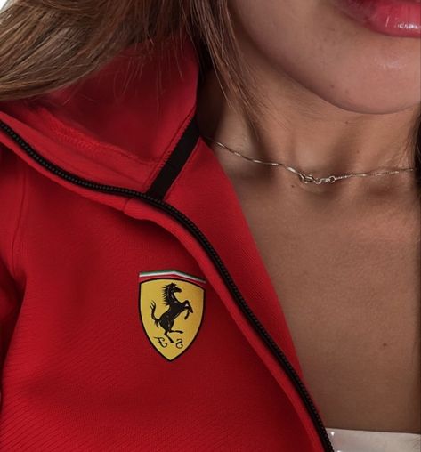 Ferrari Girl Aesthetic, Aesthetic Formula 1, Ferrari Aesthetic, Formula 1 Girls, Formula 1 Aesthetic, Ferrari Girl, F1 Girl, Ferrari Jacket, Watch F1