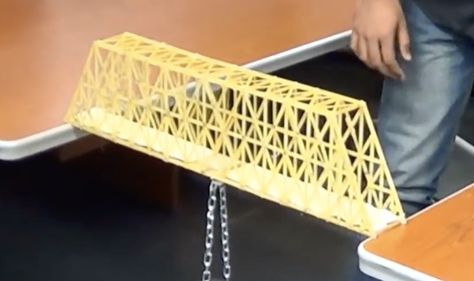 Spaghetti Bridge Design, Pasta Bridge, Spaghetti Bridge, Dynamic Logo, Bridge Design, Architecture Model, Diy Toys, Spaghetti, Bridge