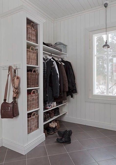 Laundry Room/mud Room, Coat Storage, Narrow Shelves, Open Closet, Clothes Hanging, Billy Bookcase, Hallway Storage, Boot Room, Laundry Mud Room