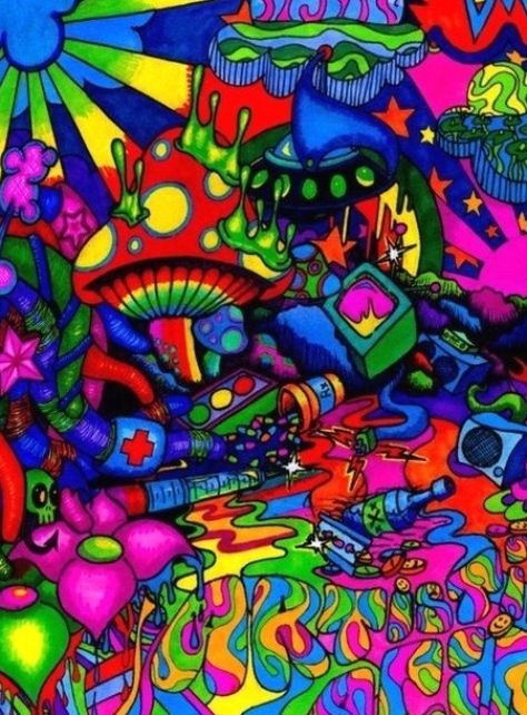 Trippy Art, Bright Colors, Abstract Painting, Art