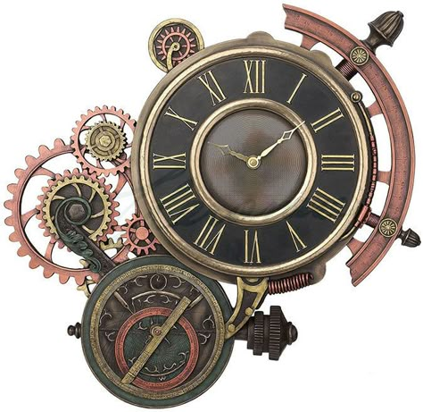 Steampunk Astrolabe Wall Clock, STU-Home, AAWU77046A5 - AllSculptures.com Décor Steampunk, Steampunk Home Decor, Steampunk Home, Gear Wall Clock, Steampunk Wall, Steampunk House, Gear Clock, Steampunk Clock, Industrial Style Decor