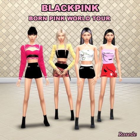 BLACKPINK- BORN PINK WORLD TOUR | ROSEDE Born Pink World Tour, Born Pink, Pink Houses, Sims 4 Cc Finds, Cc Finds, Sims 4 Cc, Sims 4 Custom Content, Hot Weather, World Tour