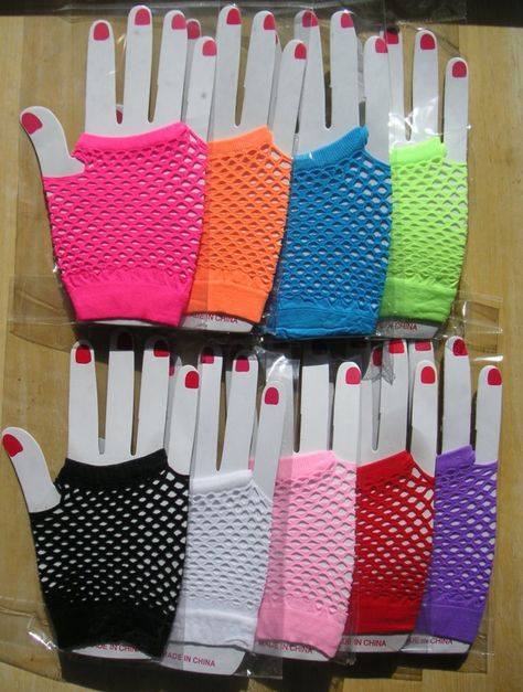 Fishnet Gloves! Thanks Madonna♥ @80s Kids Rule 80s Party Outfits Kids, 80s Fashion Kids, 80s Party Decorations, 80s Birthday Parties, 80s Party Outfits, Fishnet Gloves, Glow Birthday Party, 80s Theme Party, Glow Birthday