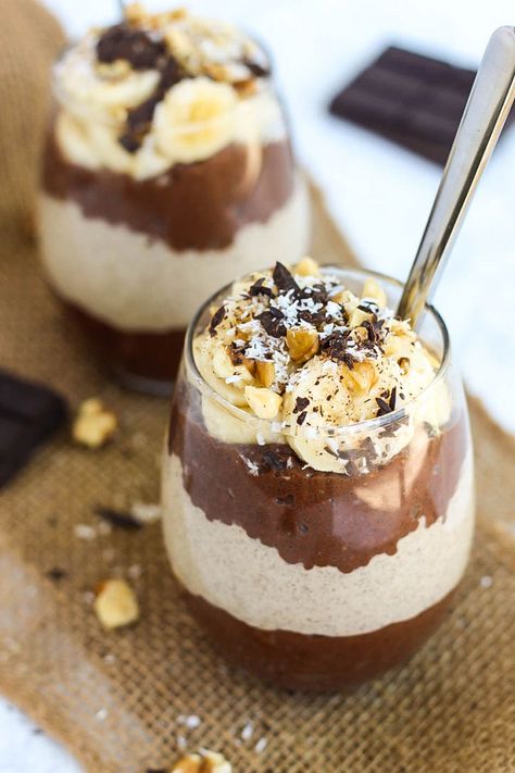 Chia Pudding Vegan, Chia Puddings, Resep Vegan, Chocolate Chia Seed Pudding, Chia Recipe, Low Carb Meal, Low Carb Snack, Chia Pudding Recipes, Peanut Butter Cup