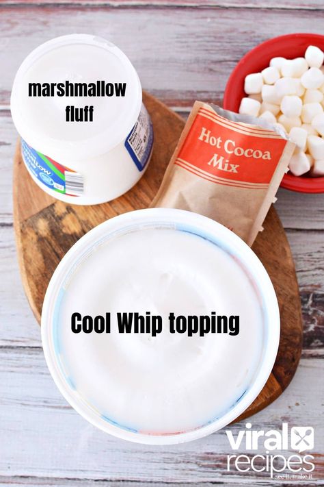 Cool Whip And Marshmallow Fluff, Hot Chocolate Cool Whip Dip, Cool Whip Hot Cocoa Dip, Hot Coco Dip Recipe, Hot Cocoa Dip With Marshmallow Fluff, Hot Chocolate Dip Cool Whip, Hot Coco Dip, Hot Cocoa Dip Recipe, Cool Whip Dip Recipes