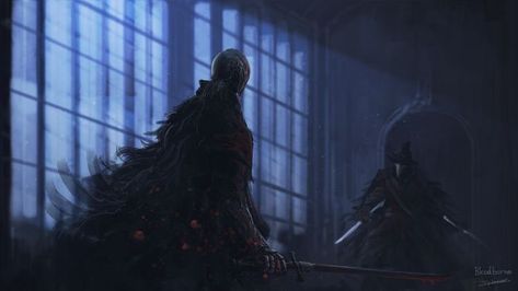 Crow Of Cainhurst, Bloodborne Wallpaper, Bloodborne Fanart, Eileen The Crow, Souls Art, Bloodborne Art, Horror Drawing, Praise The Sun, Old Blood