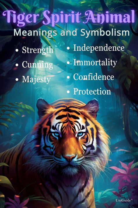 Tiger Mythology, Spirit Animal Tiger, Tiger Meaning, Tiger Symbolism, Spirit Animals Book, Dreams Tattoo, Native American Spirit Animals, Symbolism And Meanings, Spiritual Signs