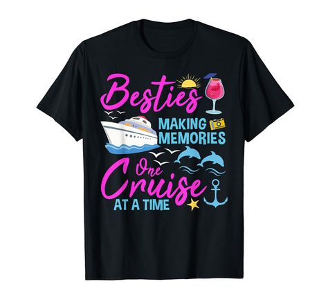 PRICES MAY VARY. For family and friends who love cruising together! This tee is the perfect present for cruise enthusiasts, travel lovers, and those seeking adventure. Whether it's a girls' getaway or a family vacation, make all moments memorable aboard the cruise ship. " Making Memories one Cruise at a time ", Create unforgettable family and friends moments on your 2024 cruise vacation! With matching family tees, enjoy summer vacation moments together aboard the ship, making cherished memories Family Vacation Tshirts, Boat Humor, Group Cruise, Cruise Party, Family Summer Vacation, Family Cruise, Matching Tees, Beach T Shirts, Cruise Vacation