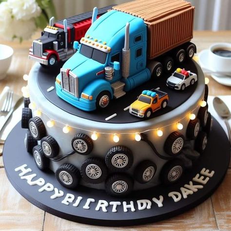 Car Cakes For Men, Truck Birthday Cakes, Cake Techniques, Race Car Themes, Truck Birthday, Newborn Baby Photoshoot, Kitchen Fridges, Car Cake, Car Themes