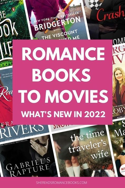 Check out which romance books are being adapted to movies and TV series in 2022 with this book list. See your favorite romance novels come alive on the big and small screen! #bookstomovies Books To Movies, Nex York, New Romance Books, Redeeming Love, Movies Worth Watching, A Discovery Of Witches, What To Watch, Outlander Tv, Romance Authors