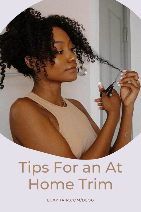 Easy Hairstyles For Damaged Curly Hair, How To Trim Natural Black Hair, How To Trim Curly Hair, Trimming Curly Hair At Home, How To Trim Curly Hair At Home, Cut Curly Hair At Home, How To Cut Curly Hair At Home, How To Trim Your Own Hair, Trim Curly Hair