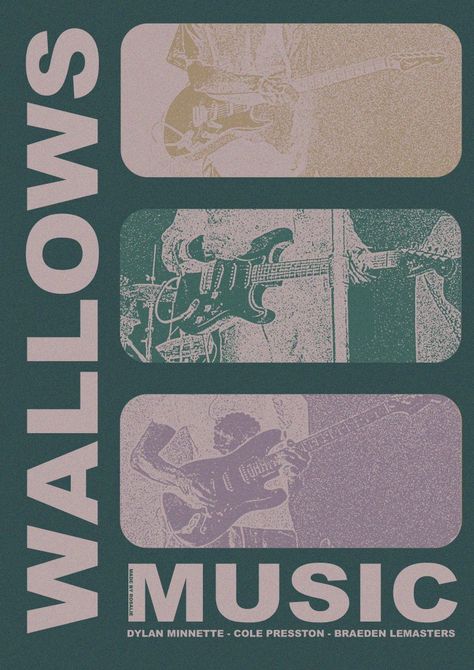 Wallows Wall Prints, Wallows Music Poster, Glass Animals Poster Vintage, Vintage Music Prints, Wallows Vintage Poster, Cute Music Posters, 6x4 Aesthetic Pictures, Wallows Aesthetic Poster, Dayglow Poster