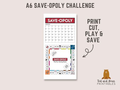 Game Money, Printable Products, Savings Goal, Savings Challenge Printable, Cash Budget Envelopes, Challenge Games, Cash Budget, Budget Envelopes, Cash Envelope System