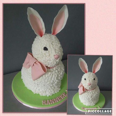 3d Bunny Cake, Rabbit Cake Ideas, Bunny Shaped Cake, Bunny Rabbit Cake, Easter Cake Decorating, Bunny Cakes, Swan Cake, Bunny Birthday Cake, Miss Bunny