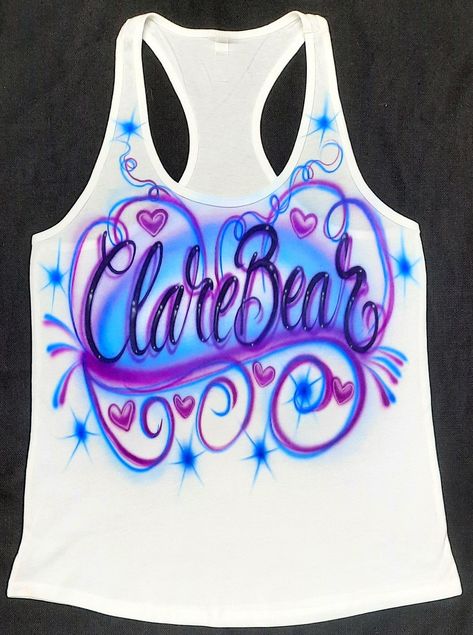 Dot Lettering, Babydoll Tee, Airbrush T Shirts, Solo Costume, Custom Airbrushing, Racerback Top, Lettering Styles, Lettering Style, Script Lettering