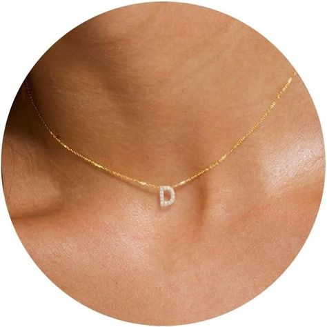 Amazon.com: ZOERAY Initial Necklaces for Women Dainty Gold CZ Letter Necklace 14K Gold Plated Trendy Simple Cute Gold Choker Necklace Personalized Name A-Z Capital Necklace Jewelry Gifts for Women Girls: Clothing, Shoes & Jewelry Initial Necklaces, Gold Choker Necklace, Gold Choker, Letter Necklace, Necklace Personalized, Necklaces For Women, Initial Necklace, Necklace Jewelry, Girls Clothing