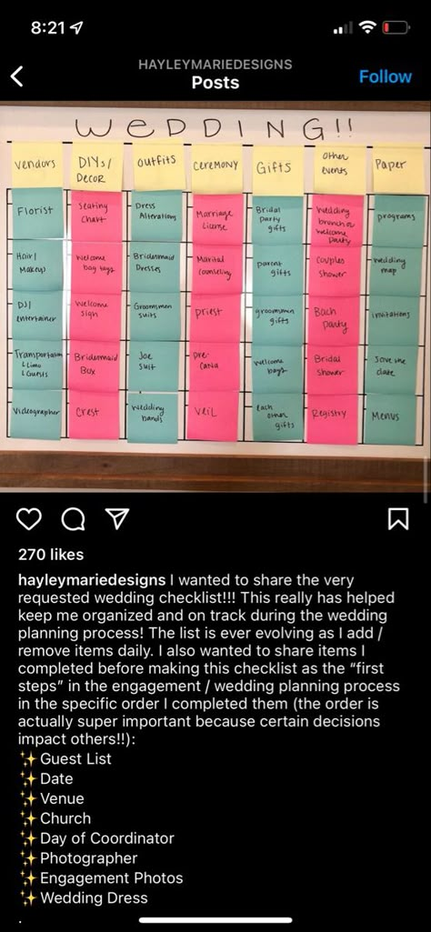 Wedding To Do List Post It, Wedding Plan Board, Wedding Post It Note Board, Wedding To Do List Poster Board Sticky Notes, Wedding To Do Poster Board, Poster Board Wedding Planning, Seating Chart Wedding Fall, Post It Note Wedding Checklist, Wedding Planning Poster Board Ideas