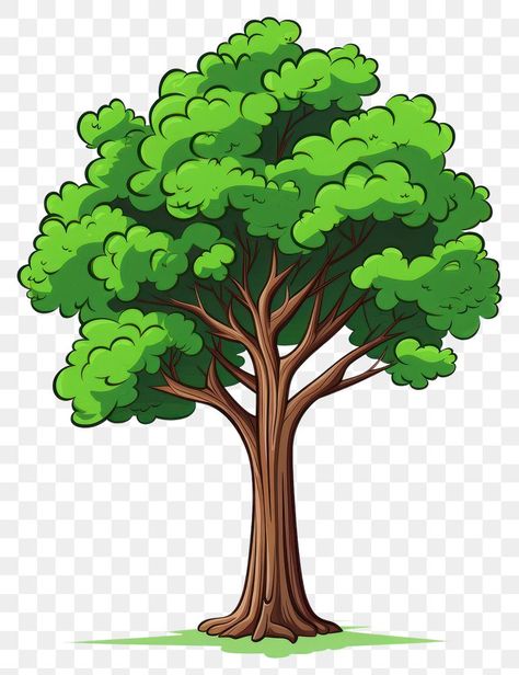 Cartoon Tree Png, Batang Pohon Art, Tree Images Nature, Tree Background Drawing, Cartoon Tree Drawing, Tree Cartoon Images, Cartoon Background Images, Plant White Background, Drawings Of Trees