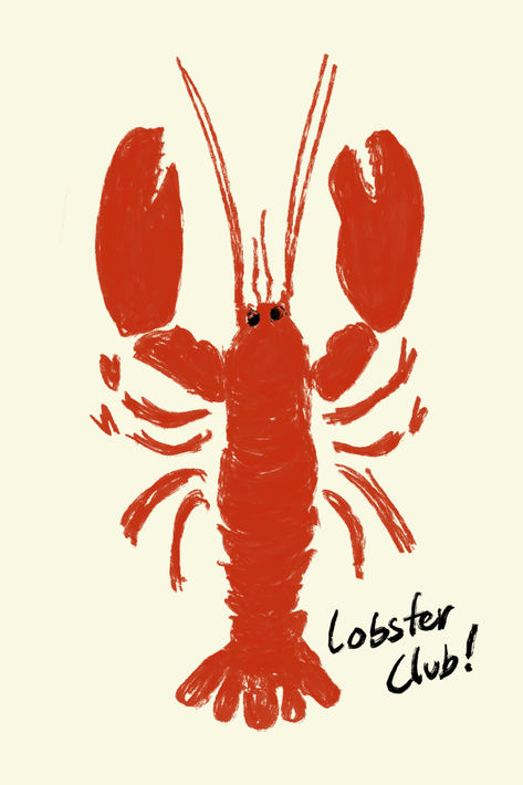 Lobster Wall Art, A4 Poster Printable, Funny Posters For Room, Kitchen Posters Decor, Kitchen Posters Printable, Lobster Poster, Lobster Illustration, Lobster Party, Seafood Art