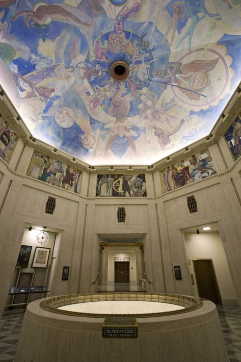 Exhibits - Griffith Observatory - Southern California’s gateway to the cosmos! Celestial Map, Griffith Observatory, Ceiling Murals, Hoover Dam, Los Angeles City, Hollywood Sign, Star Of Bethlehem, Look At The Sky, Telescopes